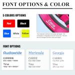 Personalized Metal Belt Buckle Dog Collar,Wide Heavy Duty Custom Dogs Name & Phone Number,Soft Neoprene Padding Adjustable Reflective Pet Collars for Large,Medium,Small Dogs,Purple