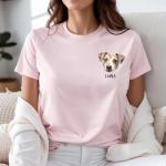 Customized Pet Face Photo Shirt, Add Your Pet's Photo and Name, Cat Mom Dog Mom, Pet Memorial Gifts for Dogs - Cats, Custom Cute Paws Picture T-Shirt, Sympathy for The Loss of Dog