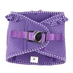 Doggie Design No Choke Dog Harness - Simple Step-in and Go Dog Vest for Small, Medium, and Large Breeds - Breathable Mesh Polyester Pet Harness - Paisley Purple Polka Dot- L