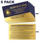 Mobility Dog Service Dog ID Patch Tag – Clips to Vest, Harness, Collar, Leash, or Carrier – Includes 5 Federal Law Handout Cards