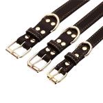 Personalized Dog Collar - Engraved Soft Black Vegan Leather - Custom Small Medium or Large Size with Name Plate (Large)