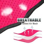 BARKBAY No Pull Dog Harness Large Reflective Dog Harness with Front Clip and Easy Control Handle for Walking Training Running with ID tag Pocket(Pink/Black,L)