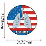 Asthma ID Set with Keychain and Pins