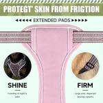 Service Dog Tactical Vest Harness and Leash Set Medium Sized Dog Emotional Support- Tactical Dog Harness Training Collar with Name (Pink, M)