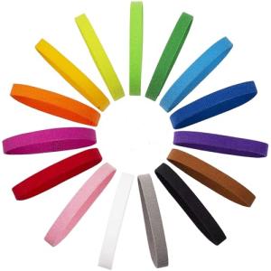 GAMUDA 15Pcs Newborn Puppy Collars, Super Soft Nylon Adjustable Whelping ID Bands, Assorted Colors Litter Identification Set (15Pcs)