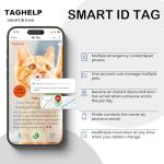 TAGHELP Breakaway Cat Collar Leather Soft Adjustable Pet Kitten Collars with Airtag Cat Collar with Bell - Kitten Collar, Apple Air Tag Holder for Boy Cats, Girl Cats with Smart ID tag (Black)