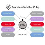LYP Silicone Dog ID Tag, Medical Alert, 1.2 inch, Bone Shape, Deep Engraved, Non-Toxic, Eco-Friendly, US
