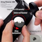 Comfluxe AirTag Dog Collar, 2" Wide Tactical Military Dog Collar with AirTag Holder & 3 Pet Patches, Soft Padded Reflective Waterproof Nylon Collar with Metal Buckle for Large Dogs (Black, L)