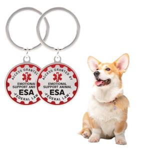 2 Pack Double-Sided ESA Dog ID Tags