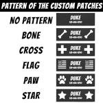 CHRYMPETIC Custom Dog Vest Patches - Personalized Name Patches for Dog Harness - Colorful Custom Patches for Dogs (Pink Star, Large (6.3 * 2 Inches))