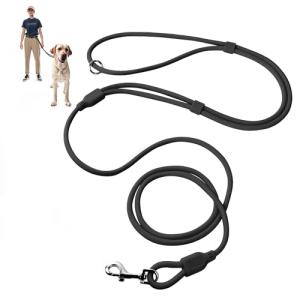 Fida Hands Free Dog Leash for Large Dogs Heavy Duty, Adjustable Crossbody/Waist Leash for Small/Medium/Large Dogs, Waterproof Hands-Free Dog Leashes for Running, Walking & Training(L, Black)