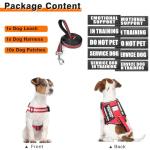 WINSEE Small Dog Harness & Leash Set, Red, X-Small, Nylon, Emotional Support Therapy Vest with 10 Patches, Breathable, Adjustable, for Service Dog Training