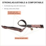 DOOMANLOAD Premium Adjustable Dog Collar,Smart ID Ring,Durable Rose Gold Buckle, Comfortable Twill,for Small Medium Large Dogs (Pink, Small)