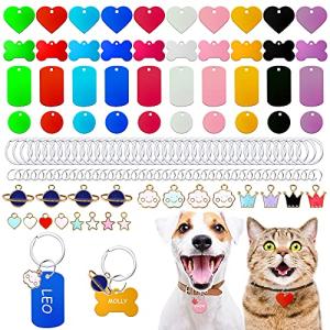 140-Piece Pet ID Tag Set with Colorful Tags