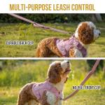 OneTigris Tactical Dog Harness Vest,No-Pull Service Dog Vest with Hook & Loop Panels,Adjustable Dog Vest Harness for Walking Hiking Training(Pink,S)