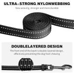 Kazazoo Hands-Free Dog Leash Adjustable Length 5-8Ft, Waist for Dog Walking, Running for Small &Medium Dogs with Reflective Strips, Ballistic Nylon, Waist Belt, Lightweight Black