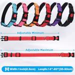 6 Sets Reflective Dog Leash and Collar Set, Nylon Leashes Adjustable Dog Collar Heavy Duty Padded Handle Leash for Small Medium Large Dogs Walking Training(Lovely Color)