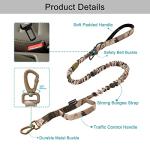 OEBEESA Tactical Dog Collar Adjustable Military Collar: - Nylon K9 Collars with Handle and Heavy Duty Metal Buckle for Medium and Large Dogs with 3 Patches and Airtag Case Holder (XL, Camo-Set)
