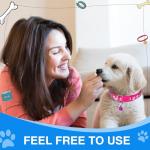 Dog Collar and Leash Set for Small Dogs, 4 Pieces, Paw Print Pattern, Adjustable 7.5-12.6 Inches