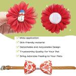 PET SHOW 12pcs Christmas Small Dogs Collar Charms Flowers Bow Ties for Xmas Holiday Party Costumes Medium Dog Cats Doggies Collars Attachment Grooming Accessories