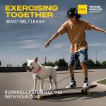 Fida Hands Free Dog Leash for Large Dogs Heavy Duty, Adjustable Crossbody/Waist Leash for Small/Medium/Large Dogs, Waterproof Hands-Free Dog Leashes for Running, Walking & Training(L, Black)