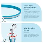 AIRUIDOG Hands Free Dog Leash, 4.25FT - 9FT Multifunctional Crossbody Waist Leash for Dogs Walking Reflective Running Dog Leashs for Medium and Large Dogs Walking,Jogging,Running,Training (Blue)