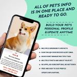 MYLUCKYTAG Quiet Engraved Silicone QR Code Pet ID | Personalized Dog & Cat Collar Tag | Online Profile | Location Alert Email