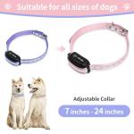 Peture Shock Collar Replacement Strap, 3/4" Waterproof Reflective Odorless TPU Dog Collar, Replacement Collar for Shock Collar with Metal Buckle - for All Brands Pet Training E Collars (Pink & Blue)