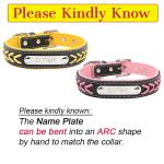 Personalized Braided Leather Dog Collars for Small Medium Large Dogs,Custom Dog ID Collar with Name Plate,Customizable Nameplate Engraved Design,Leash Available,Purple,M Size
