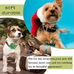 PET SHOW 12pcs Christmas Small Dogs Collar Charms Flowers Bow Ties for Xmas Holiday Party Costumes Medium Dog Cats Doggies Collars Attachment Grooming Accessories