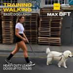 Fida Hands Free Dog Leash for Large Dogs Heavy Duty, Adjustable Crossbody/Waist Leash for Small/Medium/Large Dogs, Waterproof Hands-Free Dog Leashes for Running, Walking & Training(L, Black)