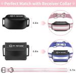 Peture Shock Collar Replacement Strap, 3/4" Waterproof Reflective Odorless TPU Dog Collar, Replacement Collar for Shock Collar with Metal Buckle - for All Brands Pet Training E Collars (Pink & Blue)