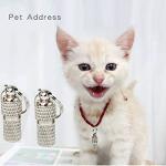8 Pet Identity Address Tags - Anti-Lost Tubes