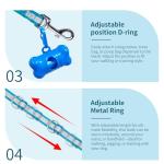 AIRUIDOG Hands Free Dog Leash, 4.25FT - 9FT Multifunctional Crossbody Waist Leash for Dogs Walking Reflective Running Dog Leashs for Medium and Large Dogs Walking,Jogging,Running,Training (Blue)