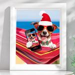 PET SHOW 12pcs Christmas Small Dogs Collar Charms Flowers Bow Ties for Xmas Holiday Party Costumes Medium Dog Cats Doggies Collars Attachment Grooming Accessories