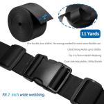 JZAHYUK 2" Heavy-Duty Buckle & Straps Set: 6-Pack Side Release Plastic Buckles+11 Yards of Thick Nylon Belt 2 Inch Wide+12 Pcs Tri-Glide Slide Clips, Replacement for Backpack Luggage Strap Pet Collar