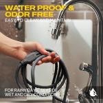 Fida Hands Free Dog Leash for Large Dogs Heavy Duty, Adjustable Crossbody/Waist Leash for Small/Medium/Large Dogs, Waterproof Hands-Free Dog Leashes for Running, Walking & Training(L, Black)