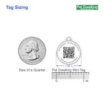 Pet Dwelling Mini Paw QR Code Pet ID Tag – Small Dog & Cat ID Tag for Pet Safety, Free Personalized Online Profile & Instant Scan Alerts, Waterproof – Lux Gold White Mini