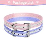 Peture Shock Collar Replacement Strap, 3/4" Waterproof Reflective Odorless TPU Dog Collar, Replacement Collar for Shock Collar with Metal Buckle - for All Brands Pet Training E Collars (Pink & Blue)