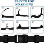 JZAHYUK 2" Heavy-Duty Buckle & Straps Set: 6-Pack Side Release Plastic Buckles+11 Yards of Thick Nylon Belt 2 Inch Wide+12 Pcs Tri-Glide Slide Clips, Replacement for Backpack Luggage Strap Pet Collar