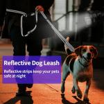 Kazazoo Hands-Free Dog Leash Adjustable Length 5-8Ft, Waist for Dog Walking, Running for Small &Medium Dogs with Reflective Strips, Ballistic Nylon, Waist Belt, Lightweight Black