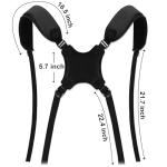 Universal Double Shoulder Strap Replacement with Padded Cushion | Adjustable Backpack Straps for Luggage, Pet Carriers & Toolboxes | Heavy-Duty Waterproof Nylon Carrying System - Black