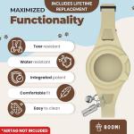 Hypoallergenic cat Collar with Breakaway Clasp, Bell & ID Tag. Compatible with Apple Airtag. Waterproof & Lightweight cat Collar with airtag Holder. Durable & Tear Resistant.