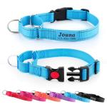 Personalized Martingale Collar for Dogs with Quick Release Buckle - Reflective Nylon Collar with Name and Phone Number for Small Medium Large Dogs