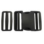 JZAHYUK 2" Heavy-Duty Buckle & Straps Set: 6-Pack Side Release Plastic Buckles+11 Yards of Thick Nylon Belt 2 Inch Wide+12 Pcs Tri-Glide Slide Clips, Replacement for Backpack Luggage Strap Pet Collar