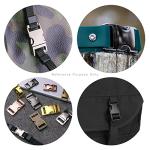 CRAFTMEMORE 1 pc 1-1/2 inch Metal Curved Side Release Buckle Adjustable Lock for Belt Backpacks Pet Collar (Gunmetal)