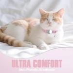 AirTag Cat Collar, Ultra Elastic Cat Tracker Collar, Airtag Holder Compatible with Apple Air Tag, [Lightweight & Scratch Resistant] Adjustable Stepless GPS Pet Collar for Cats Kittens, Pink