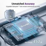 Ovutek Scale for Body Weight, Highly Accurate 450lb Digital Bathroom Scales for People, Automatic Weighing Machine for Baby, Pet, Light Items, Large LED, Sturdy and Durable Base, White