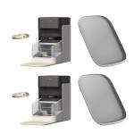 Bundle of PETLIBRO Upgraded RFID Automatic Cat Feeder, 2 Packs 5G Wi-Fi Automatic Pet Feeder, 3L Auto Cat Feeder App Control with Light Collar Tag + 2 Packs Safety Silicone Dog Food Mat