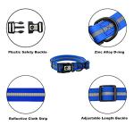 NIMBLE Dog Collar Waterproof Pet Collars Anti-Odor Durable Adjustable PVC & Polyester Soft with Reflective Cloth Stripe Basic Dog Collars S/M/L Sizes (Large (15.35”-24.8”inches), Blue)